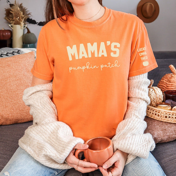 mama-s-pumpkin-patch-names-on-sleeve-tshirt-cuddle-sleep-dream
