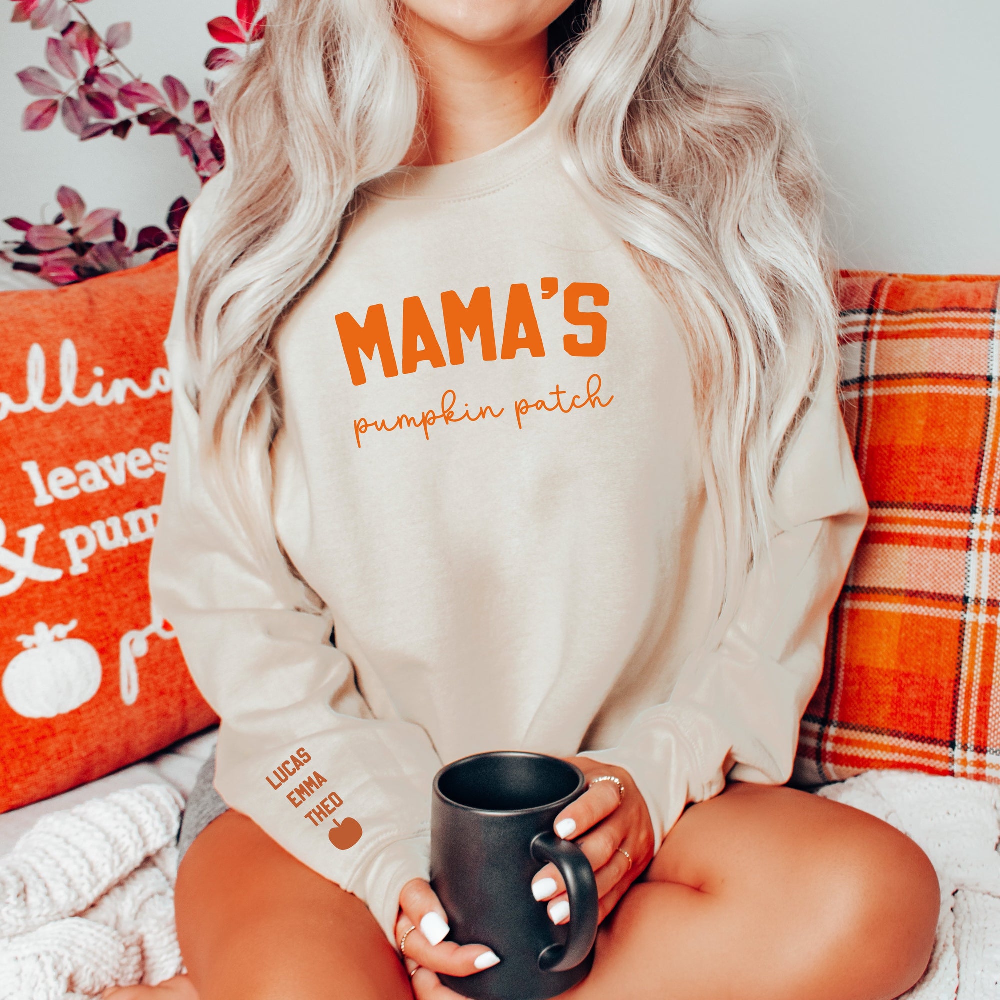 Cuddle Sleep Dream Mama's Pumpkin Patch | Sand Sweatshirt