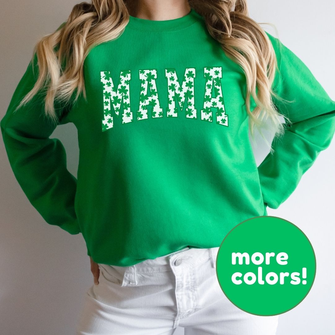 Cuddle Sleep Dream Adult Sweatshirt Mama Shamrock | St. Patrick's Day Sweatshirt
