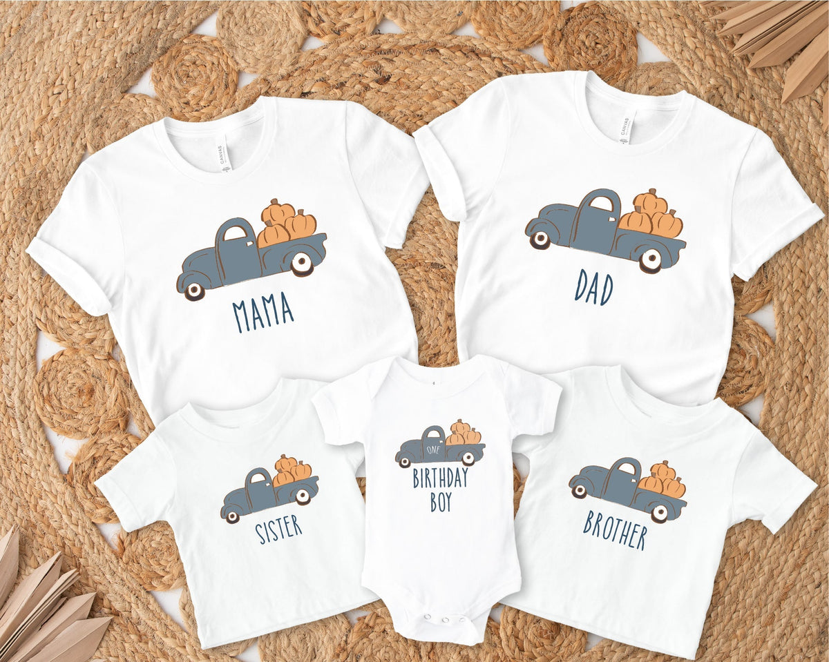 Cuddle Sleep Dream Adult Tees Mom/Dad/Family | Adult Pumpkin Truck Birthday Tshirt