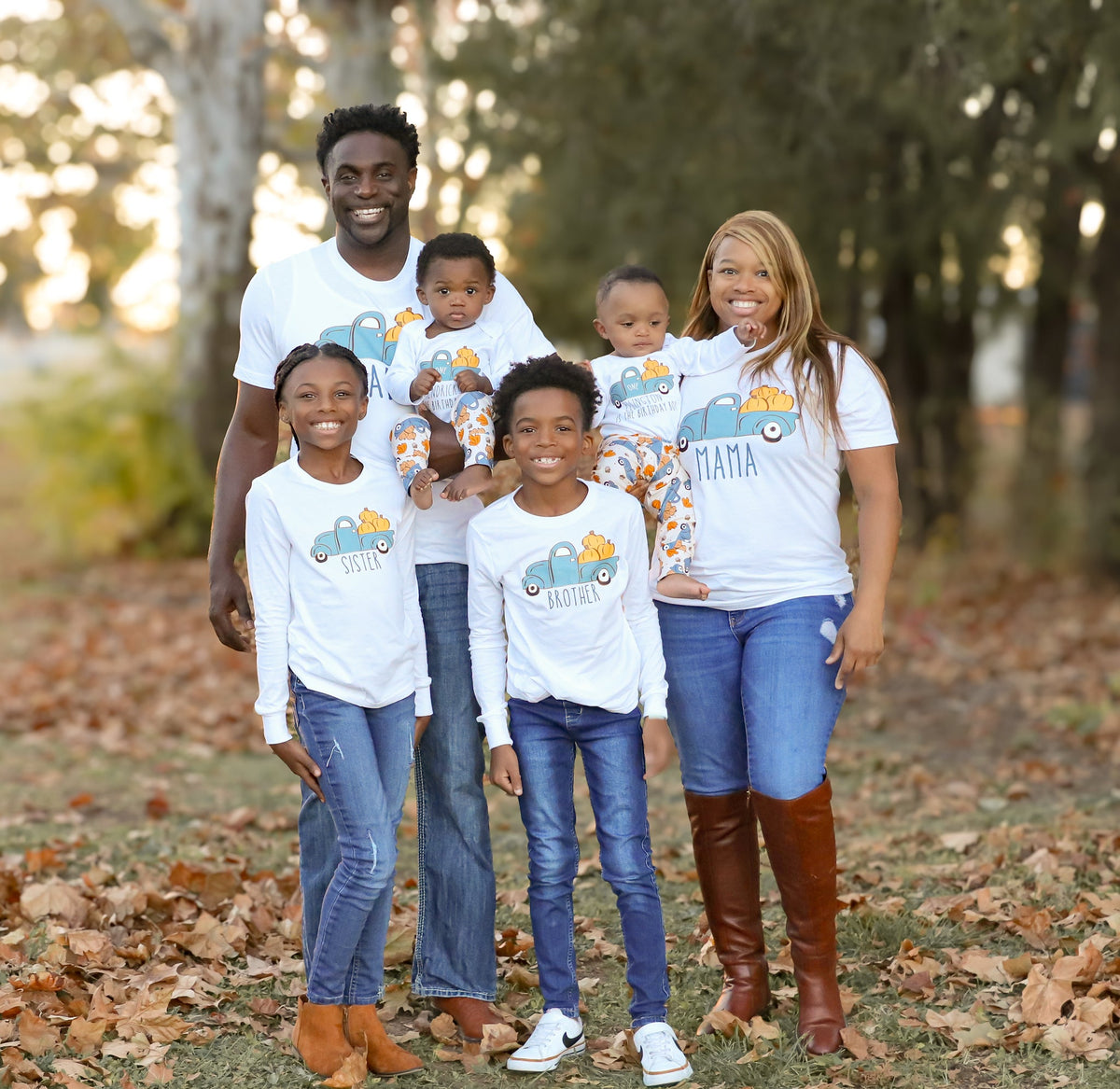 Cuddle Sleep Dream Adult Tees Mom/Dad/Family | Adult Pumpkin Truck Birthday Tshirt