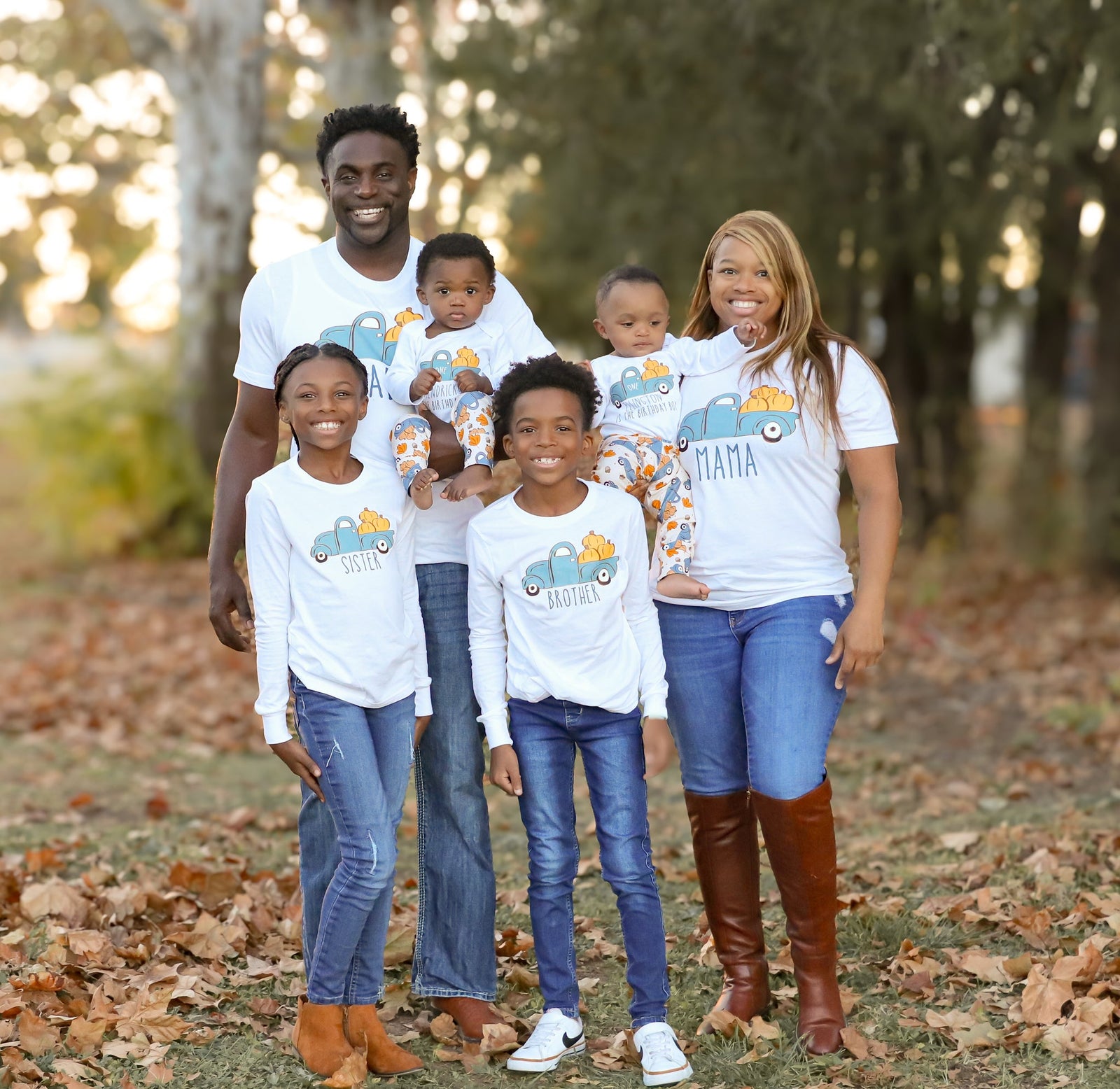 Cuddle Sleep Dream Adult Tees Mom/Dad/Family | Adult Pumpkin Truck Birthday Tshirt