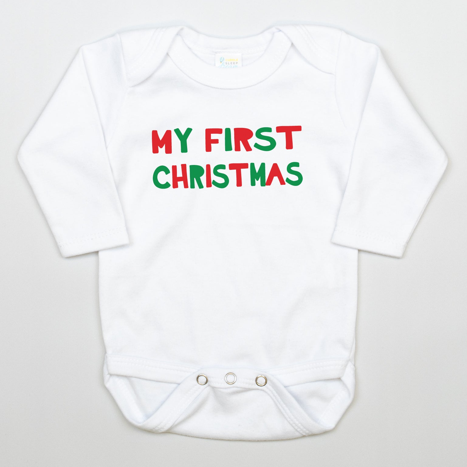 Cuddle Sleep Dream My First Christmas Classic | White Onesie