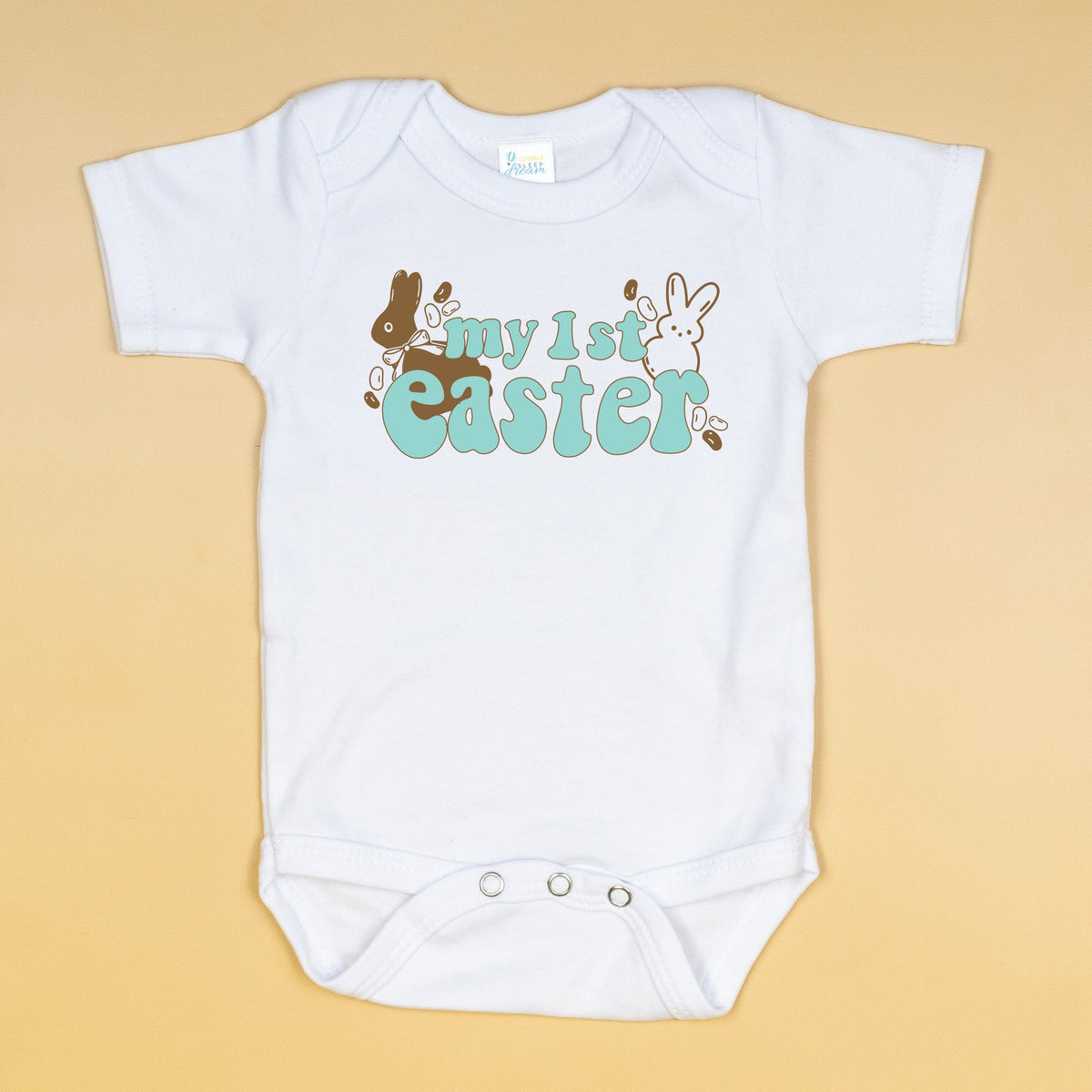 Cuddle Sleep Dream Graphic Tee My First Easter (treats) | White Bodysuit