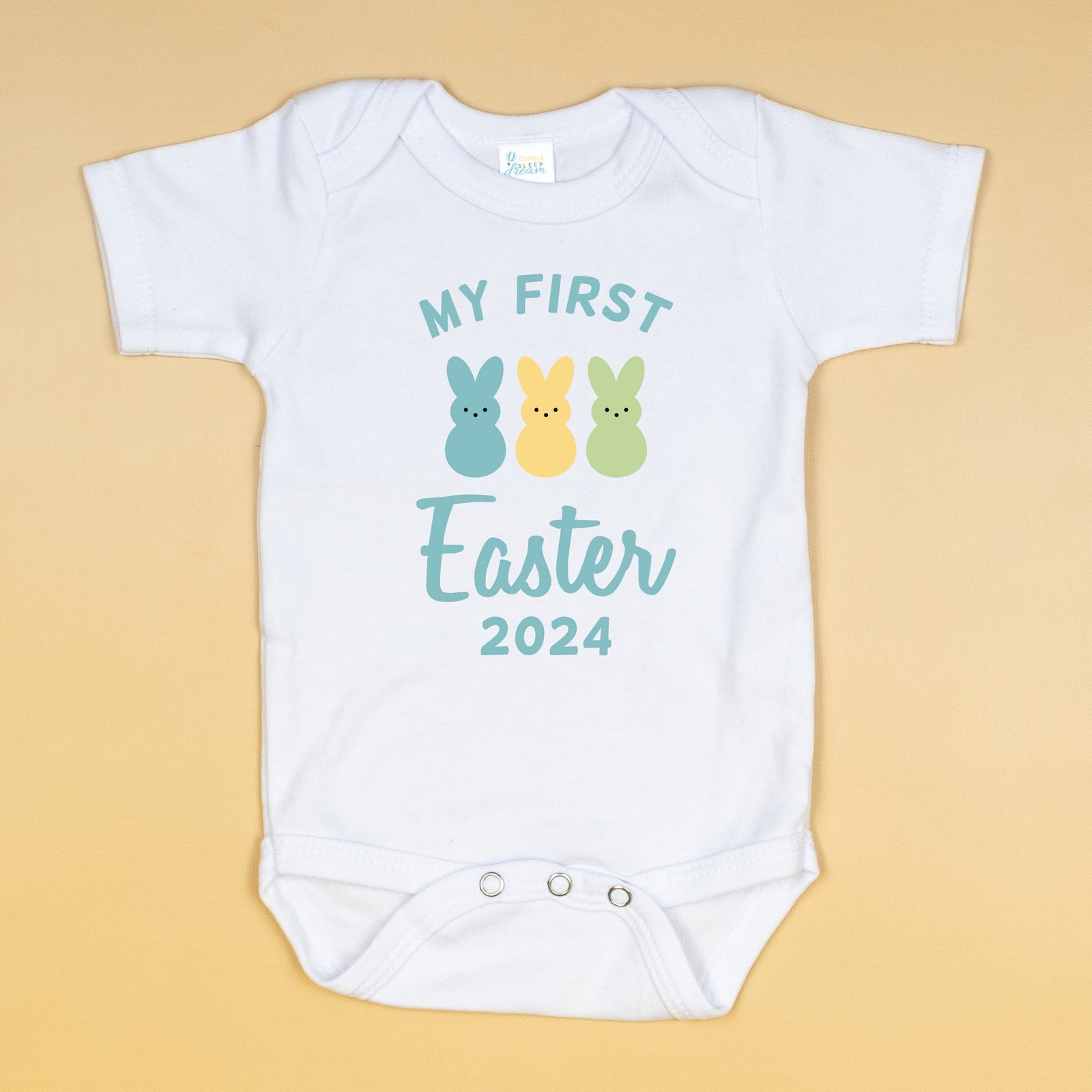 Cuddle Sleep Dream My First Easter w/ Marshmallow Bunnies | White Bodysuit