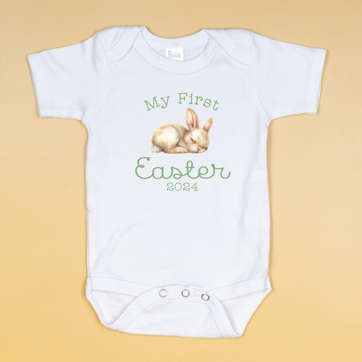 Cuddle Sleep Dream My First Easter w/ Sleeping Bunny | White Bodysuit