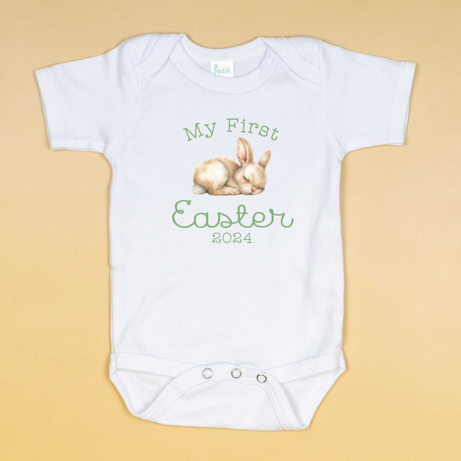 Cuddle Sleep Dream My First Easter w/ Sleeping Bunny | White Bodysuit