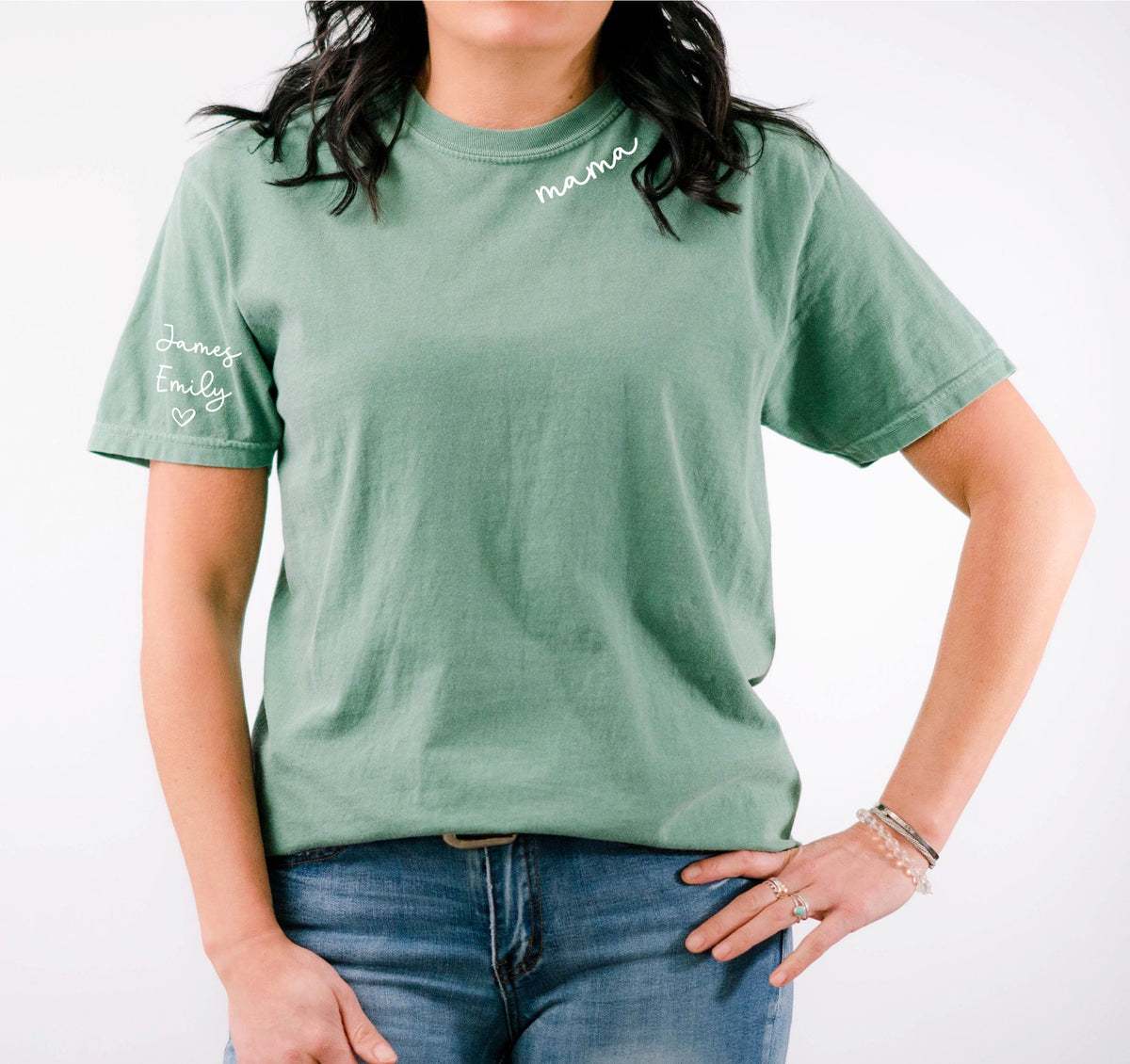 Cuddle Sleep Dream Names on Sleeve | Adult Tshirt