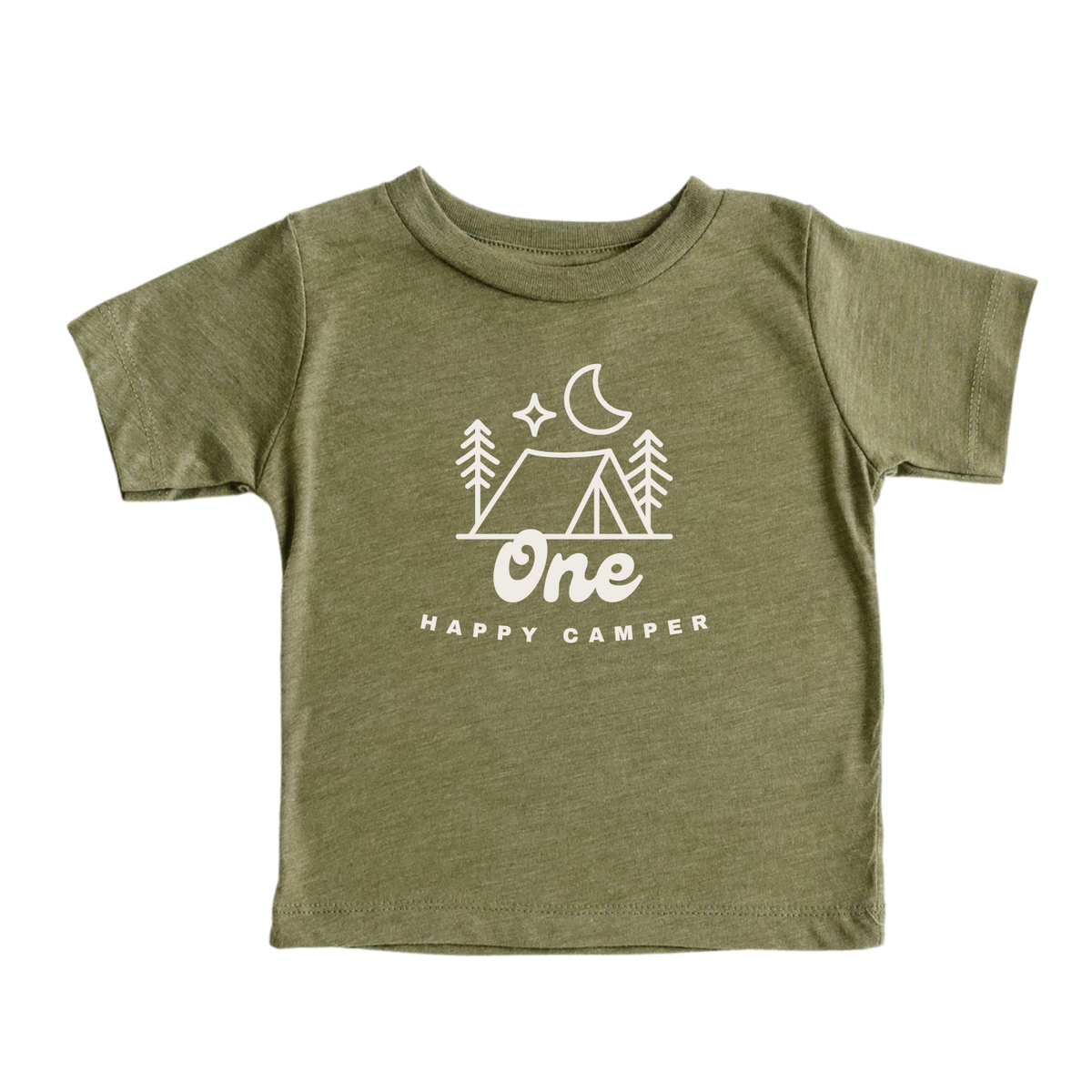 Cuddle Sleep Dream One Happy Camper | Olive Triblend Tshirt