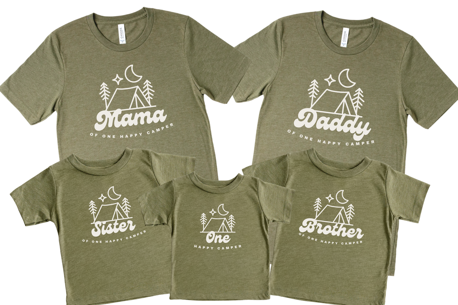 Cuddle Sleep Dream One Happy Camper | Olive Triblend Tshirt