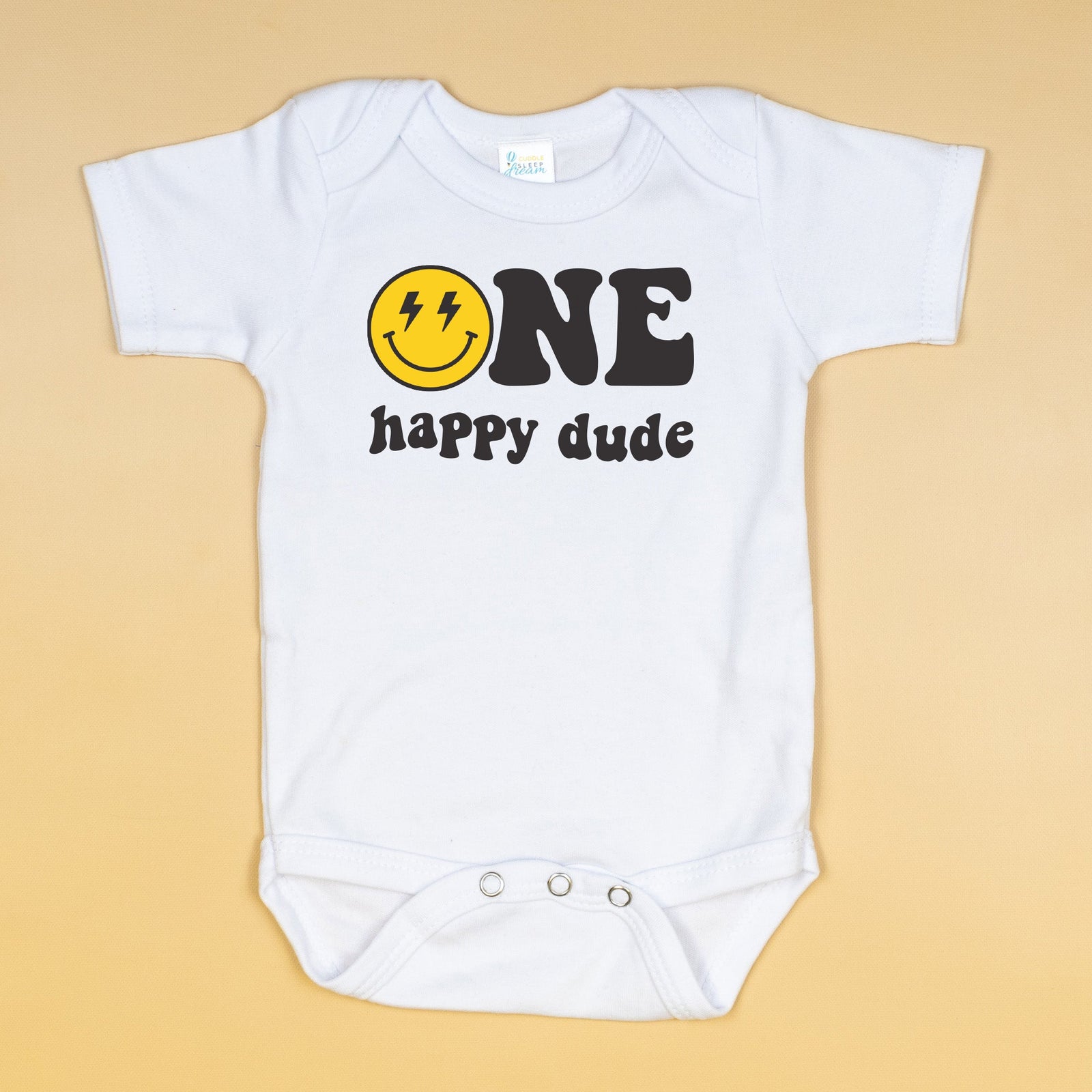 Cuddle Sleep Dream One Happy Dude | 1st Birthday Bodysuit