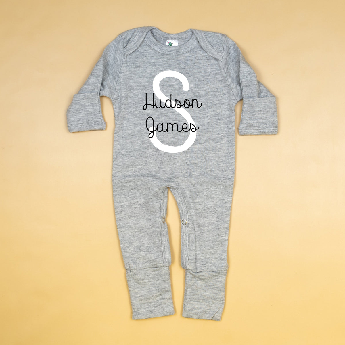 Cuddle Sleep Dream Baby One-Pieces Personalized Newborn Romper with Big Initial.