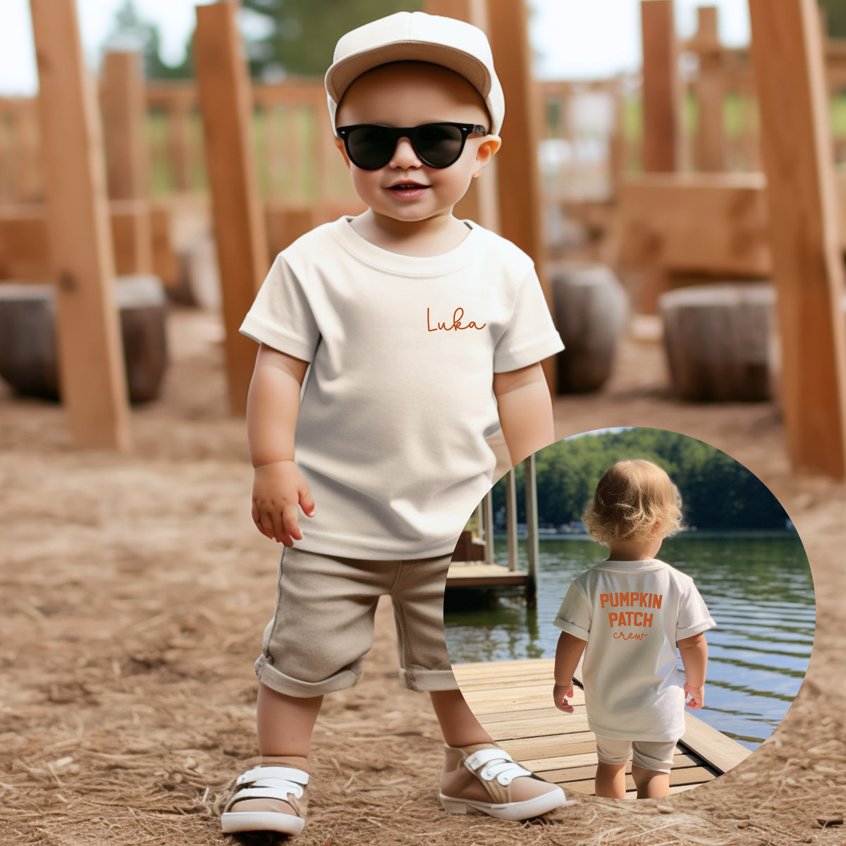 Cuddle Sleep Dream Personalized Pumpkin Patch Crew | Front &amp; Back Tshirt