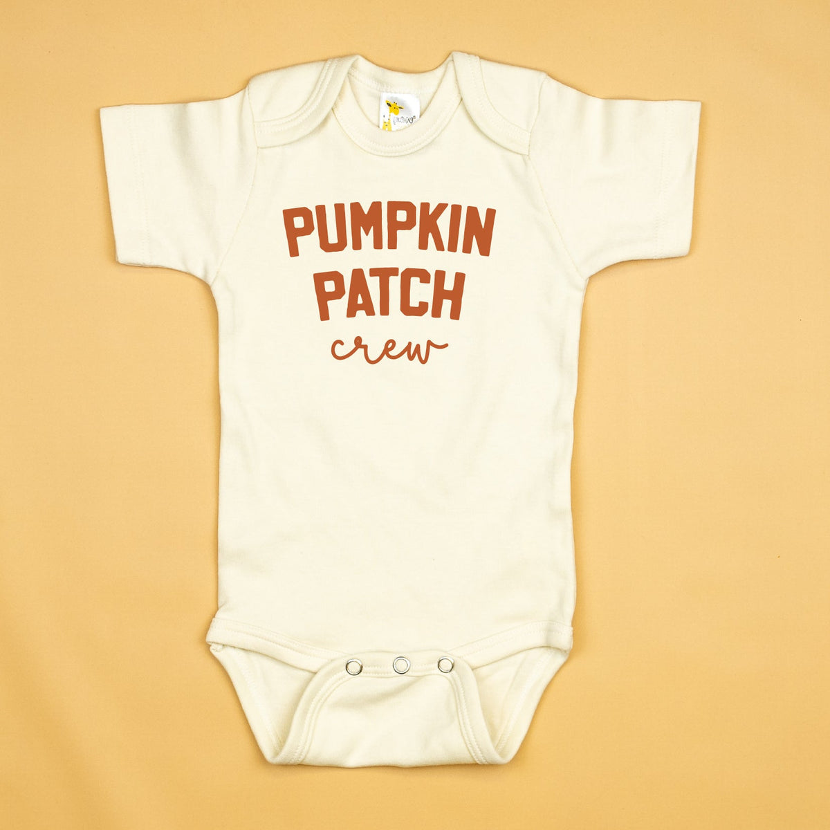 Cuddle Sleep Dream Baby One-Pieces Pumpkin Patch Crew | Natural Bodysuit