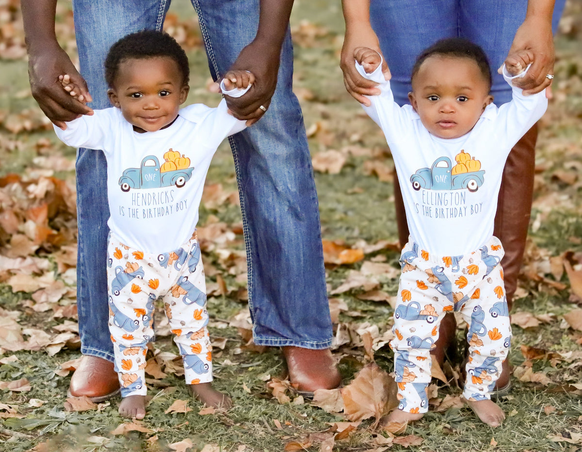 Cuddle Sleep Dream Pumpkin Truck | 1st Birthday Bodysuit