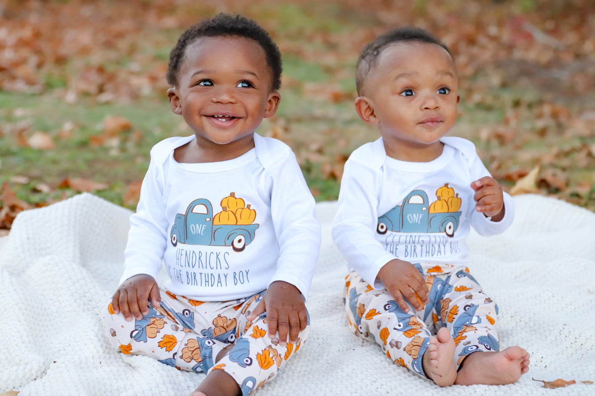 Cuddle Sleep Dream Pumpkin Truck | 1st Birthday Bodysuit