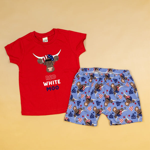 Red White MOO | Red Tshirt - Cuddle Sleep Dream