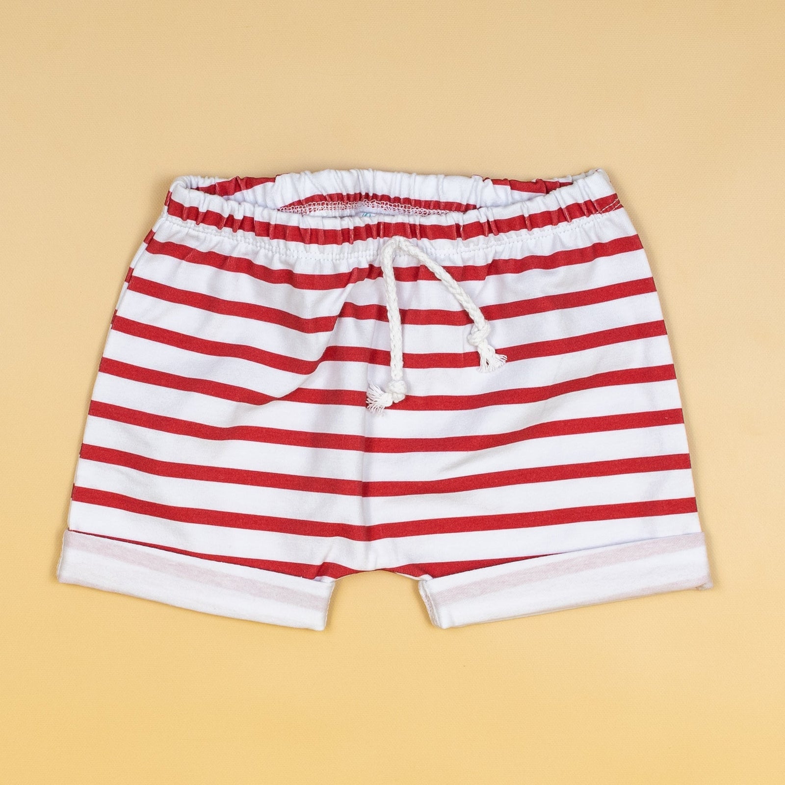 Cuddle Sleep Dream Rolled Hem Shorts Red/White Stripe Rolled Hem Shorts