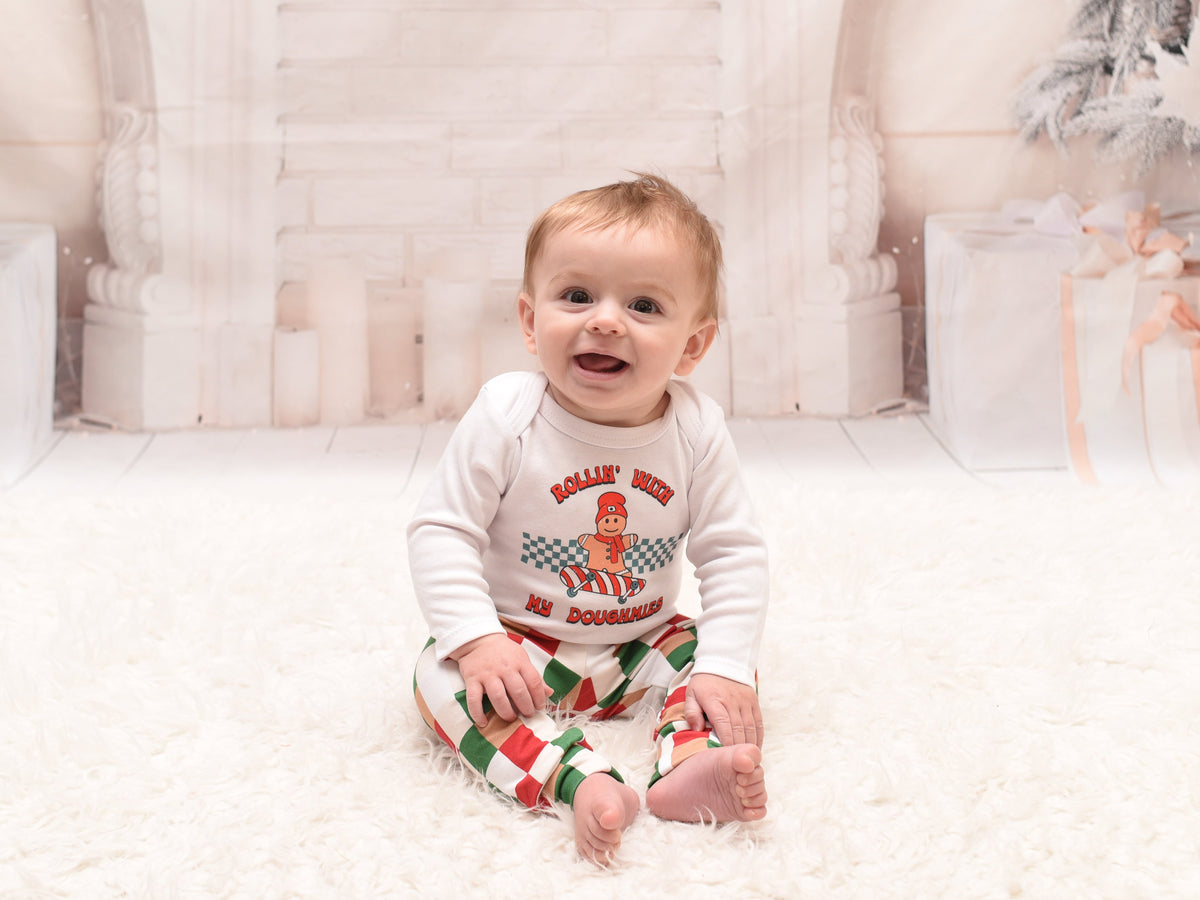 Cuddle Sleep Dream Rollin with my Doughmies | White Bodysuit