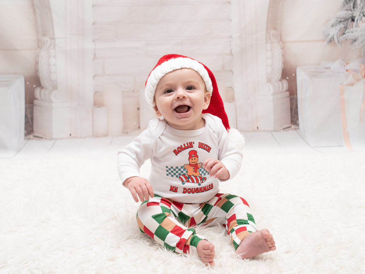 Cuddle Sleep Dream Rollin with my Doughmies | White Bodysuit