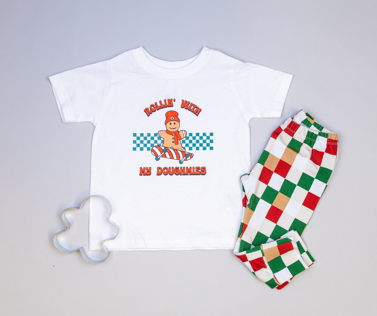 Cuddle Sleep Dream Baby &amp; Toddler Tops Rollin with my Doughmies | White Tshirt