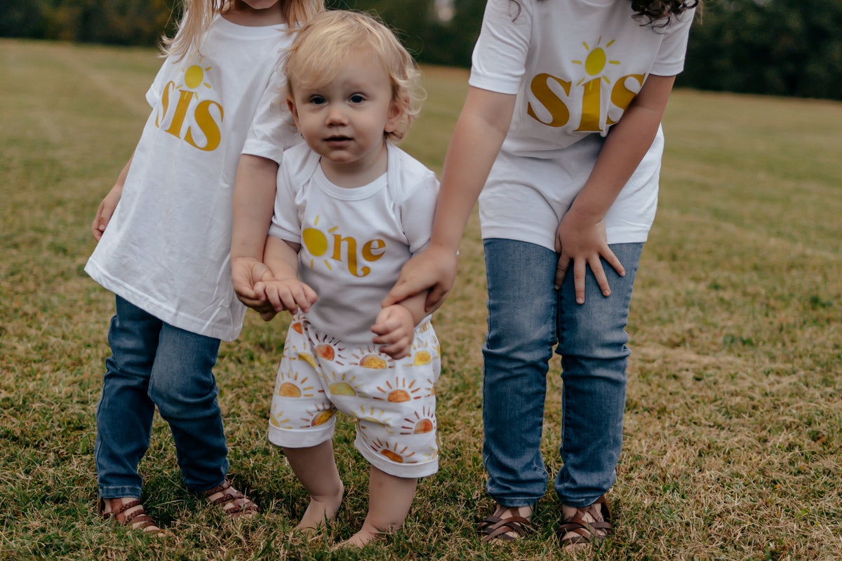 Cuddle Sleep Dream Graphic Tee Sis Sun in Orange | Family Matching Toddler Tee