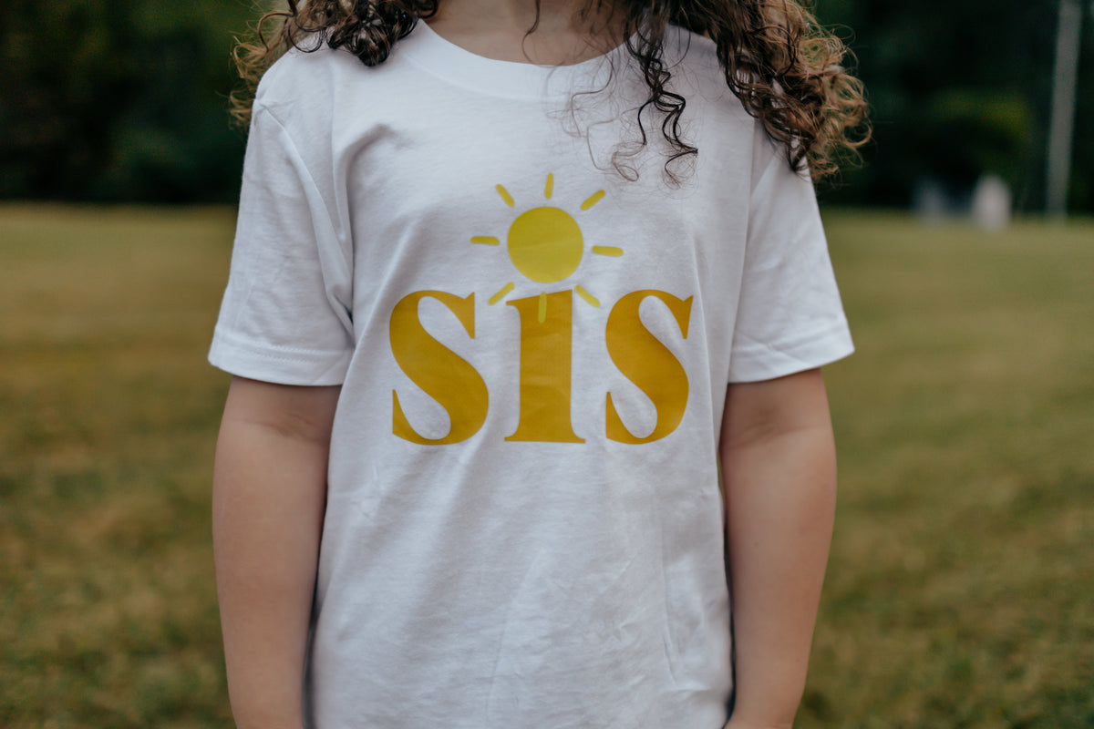 Cuddle Sleep Dream Graphic Tee Sis Sun in Orange | Family Matching Toddler Tee