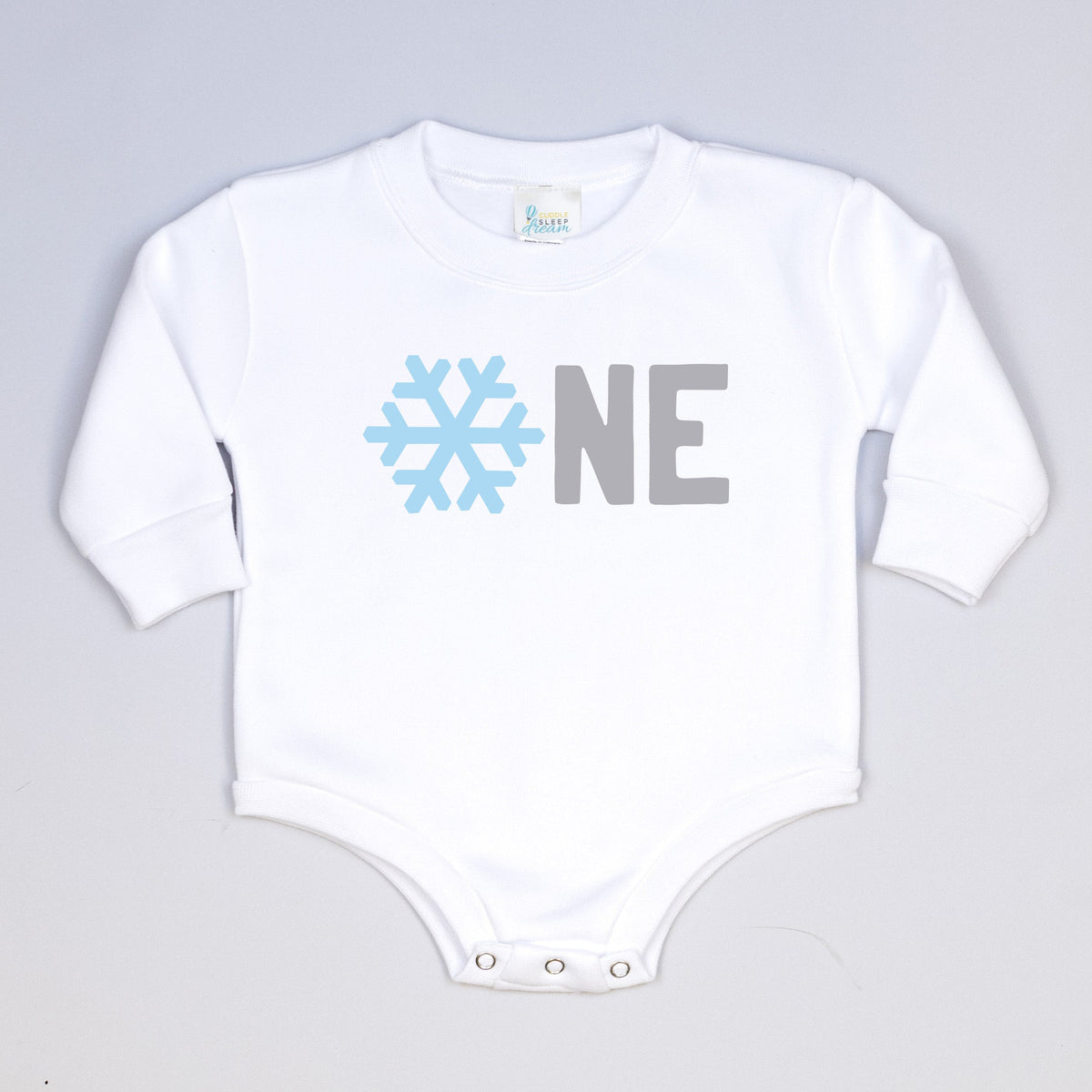 Cuddle Sleep Dream Snow One | White Fleece Oversized Bodysuit