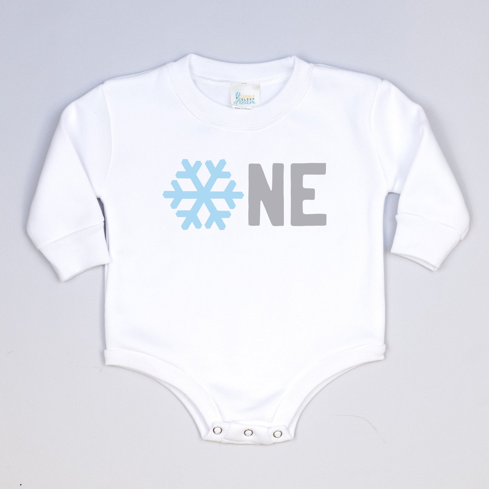 Cuddle Sleep Dream Snow One | White Fleece Oversized Bodysuit