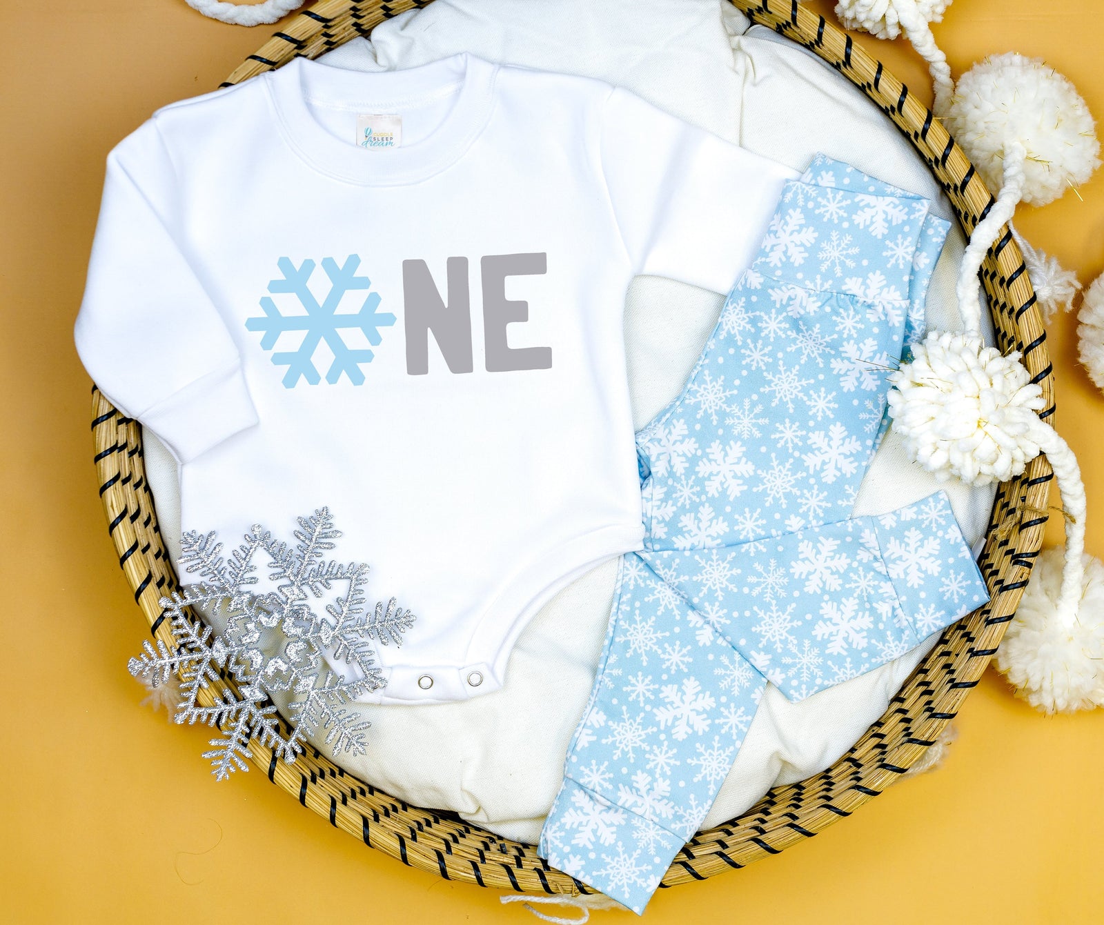 Cuddle Sleep Dream Snow One | White Fleece Oversized Bodysuit