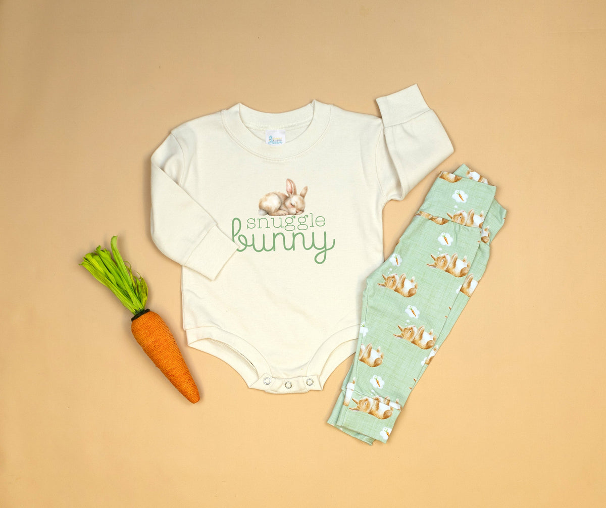 Cuddle Sleep Dream Snuggle Bunny  | Natural Oversized Bodysuit