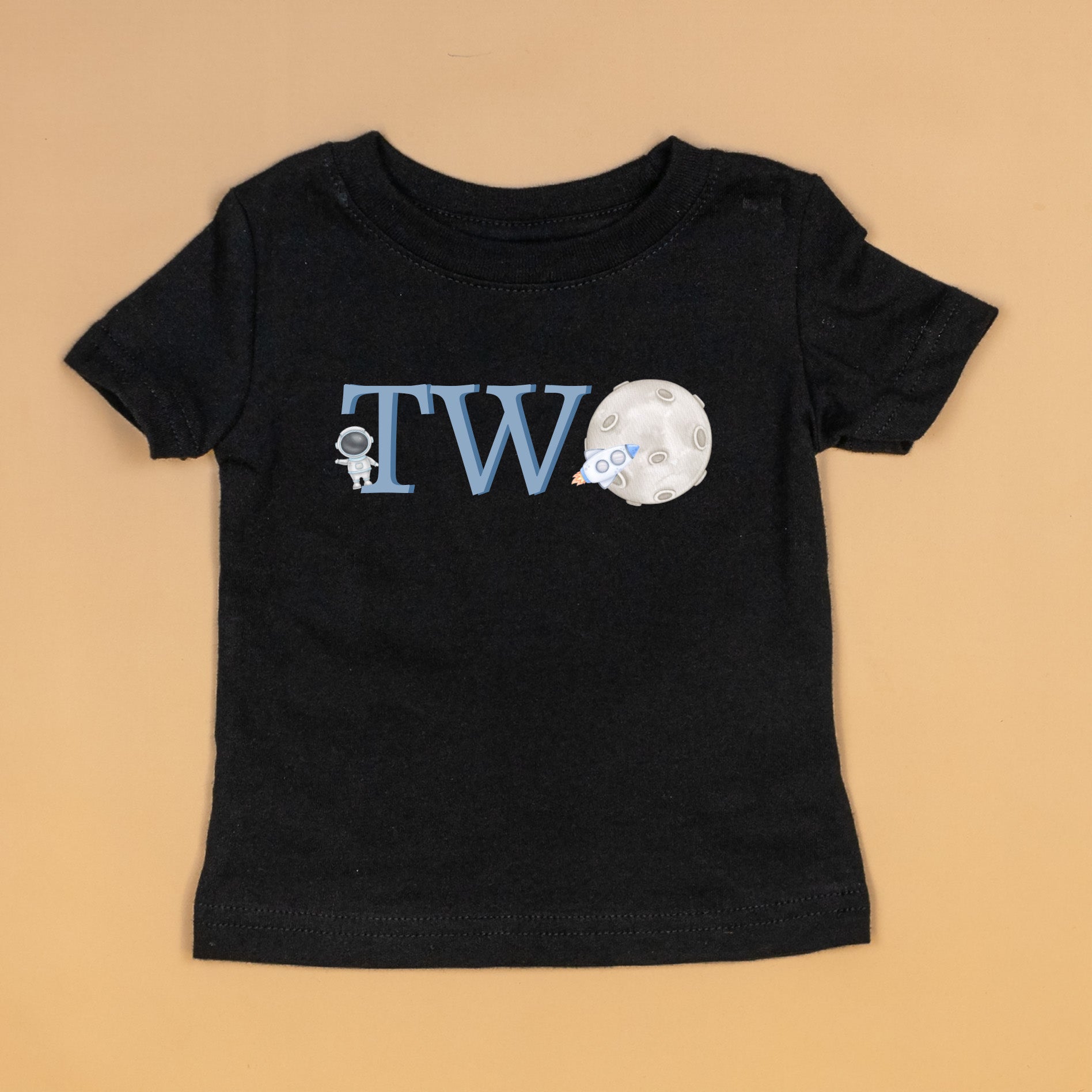 Cuddle Sleep Dream Baby & Toddler Tops Black / Short Sleeve / 18m Space Two | 2nd Birthday Tshirt