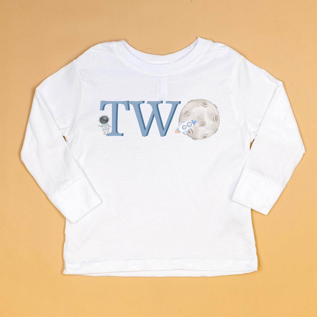 Cuddle Sleep Dream Baby &amp; Toddler Tops White / Long Sleeve / 2t Space Two | 2nd Birthday Tshirt