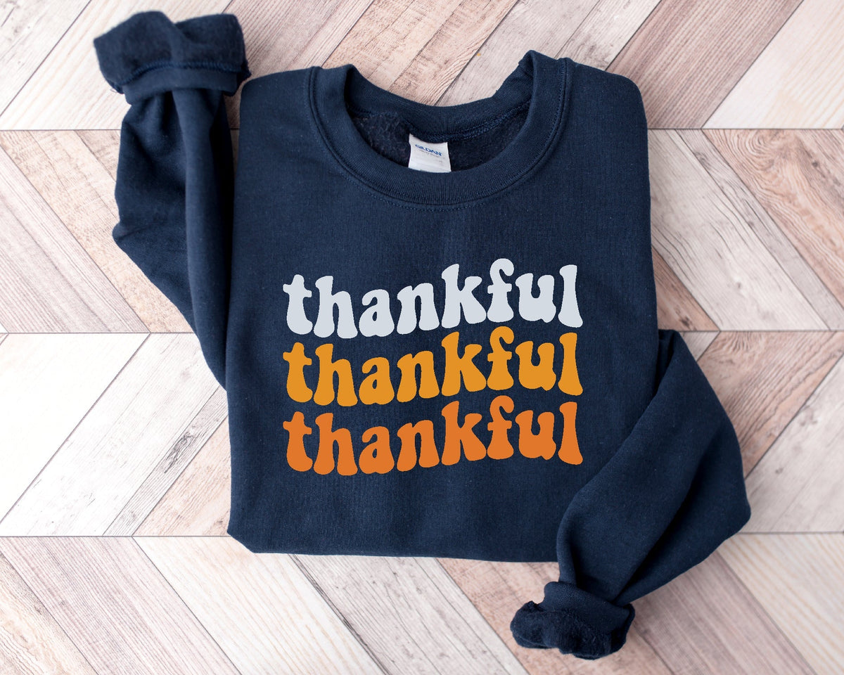 Cuddle Sleep Dream Thankful x 3 | Navy Sweatshirt Adult