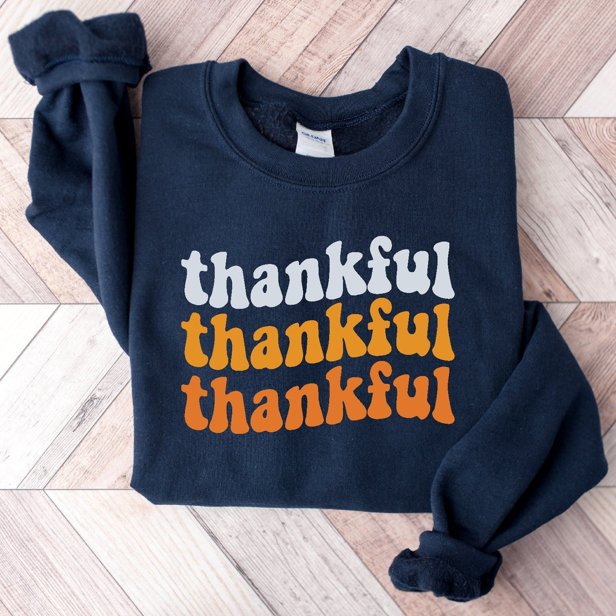 Cuddle Sleep Dream Thankful x 3 | Navy Sweatshirt Adult