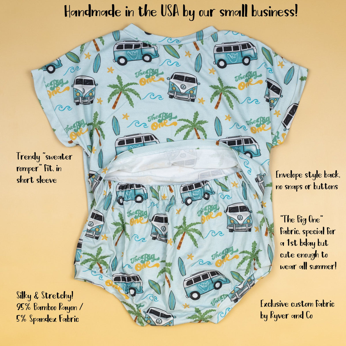 Cuddle Sleep Dream The Big One | 1st Birthday Bamboo Romper