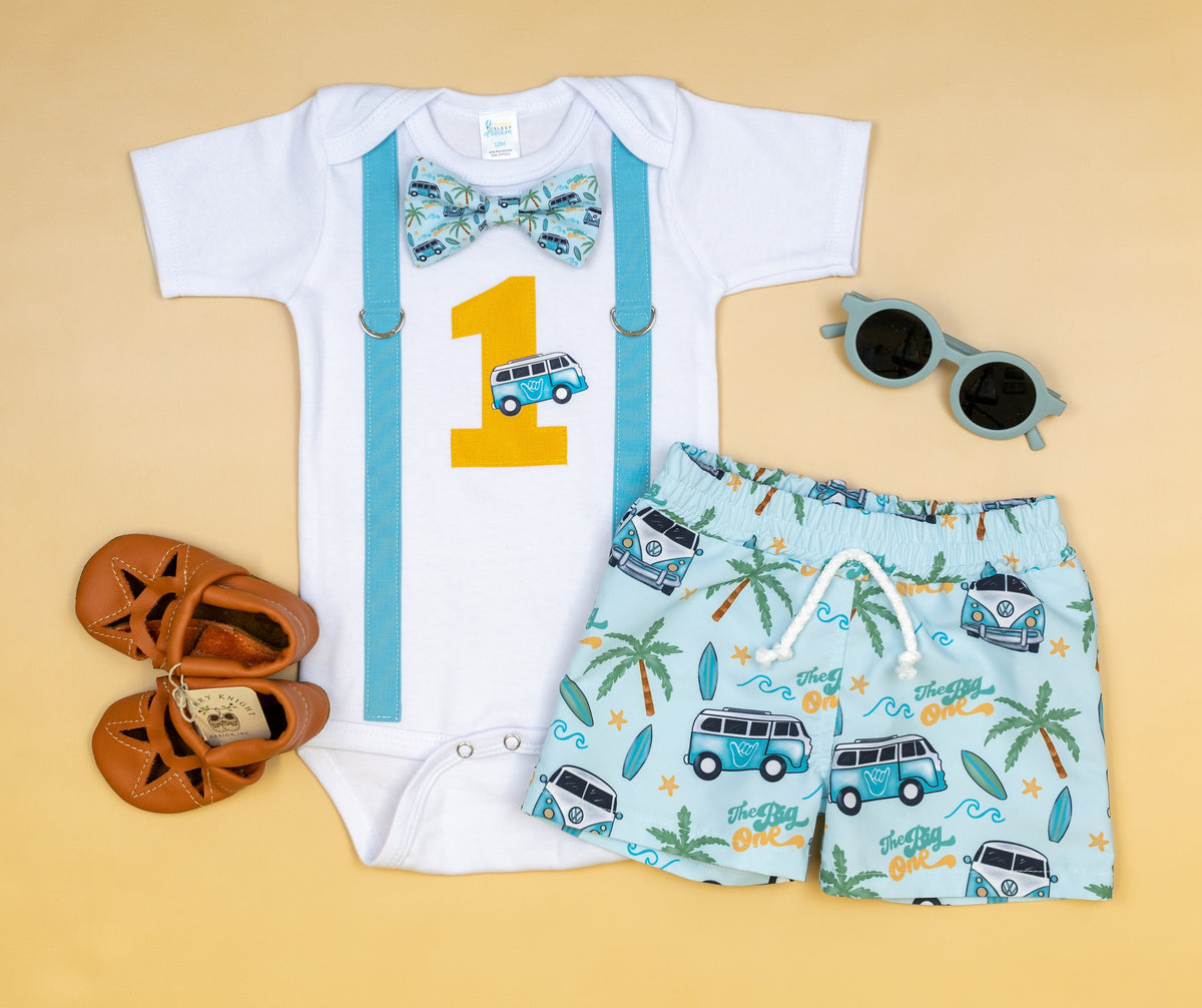 Cuddle Sleep Dream Shorts The Big One | 1st Birthday Board Shorts