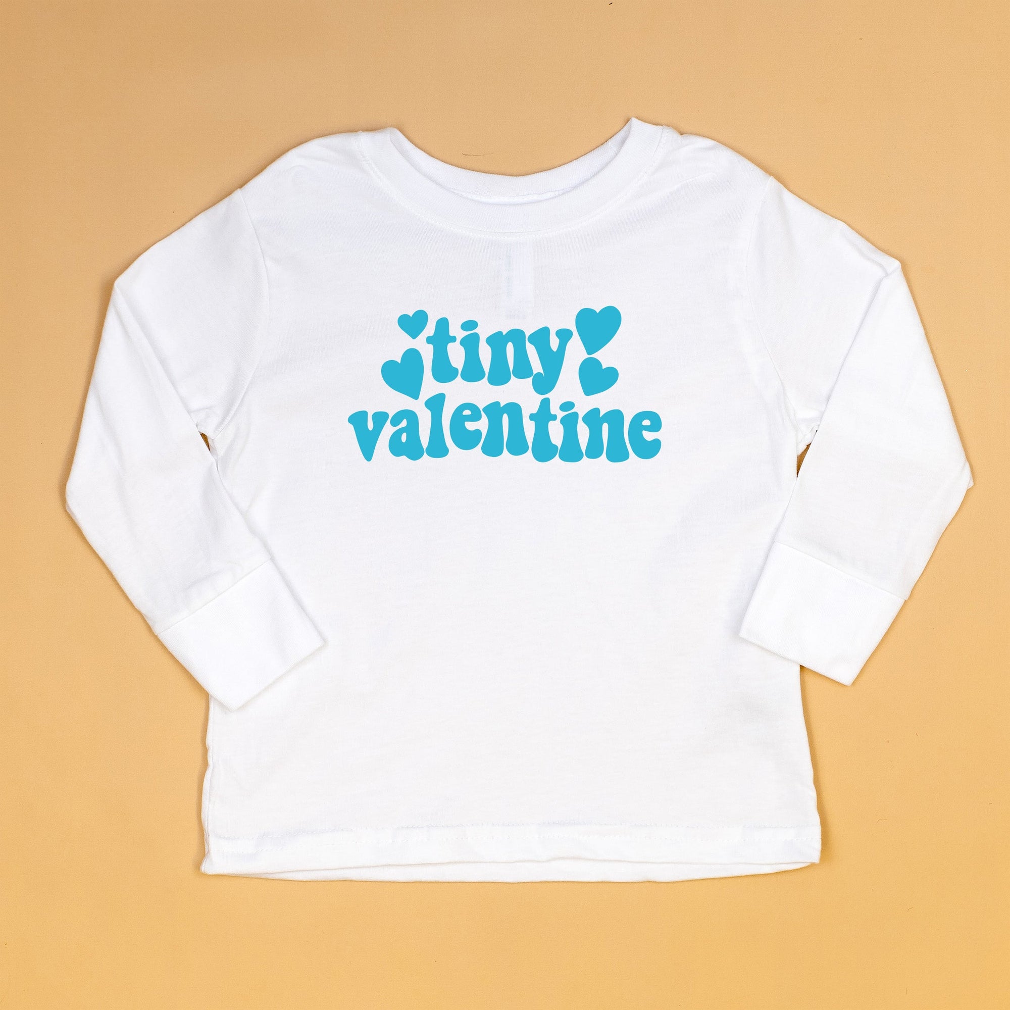Cuddle Sleep Dream Tiny Valentine in Turquoise | White Tshirt