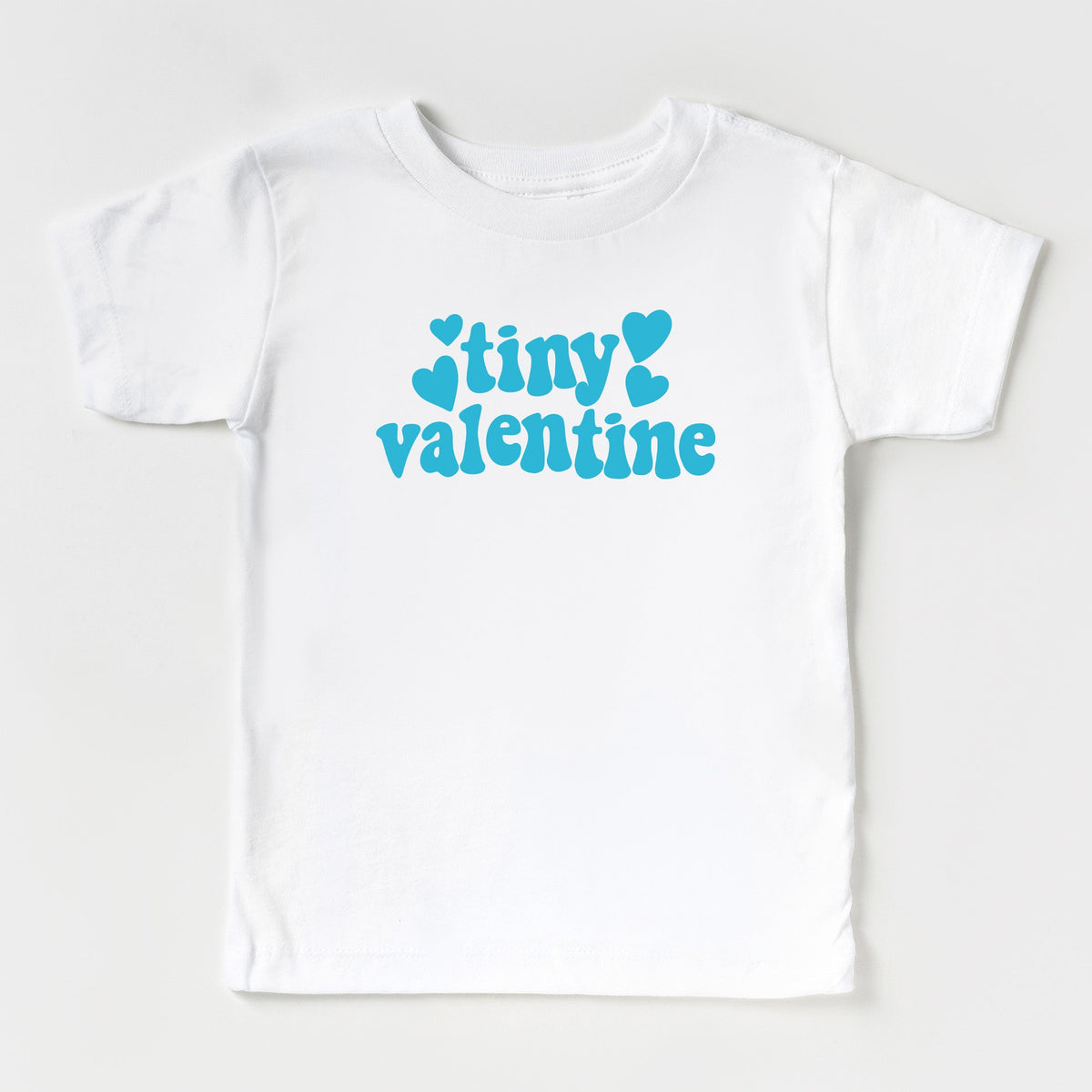 Cuddle Sleep Dream Tiny Valentine in Turquoise | White Tshirt