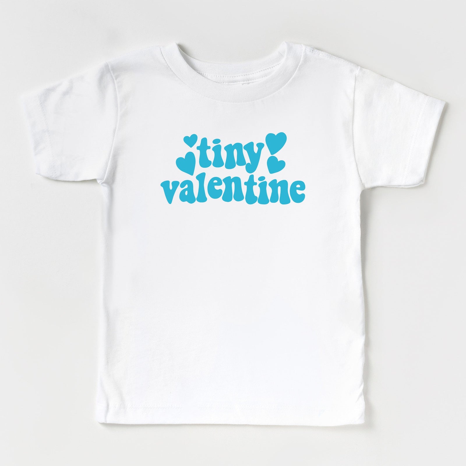 Cuddle Sleep Dream Tiny Valentine in Turquoise | White Tshirt