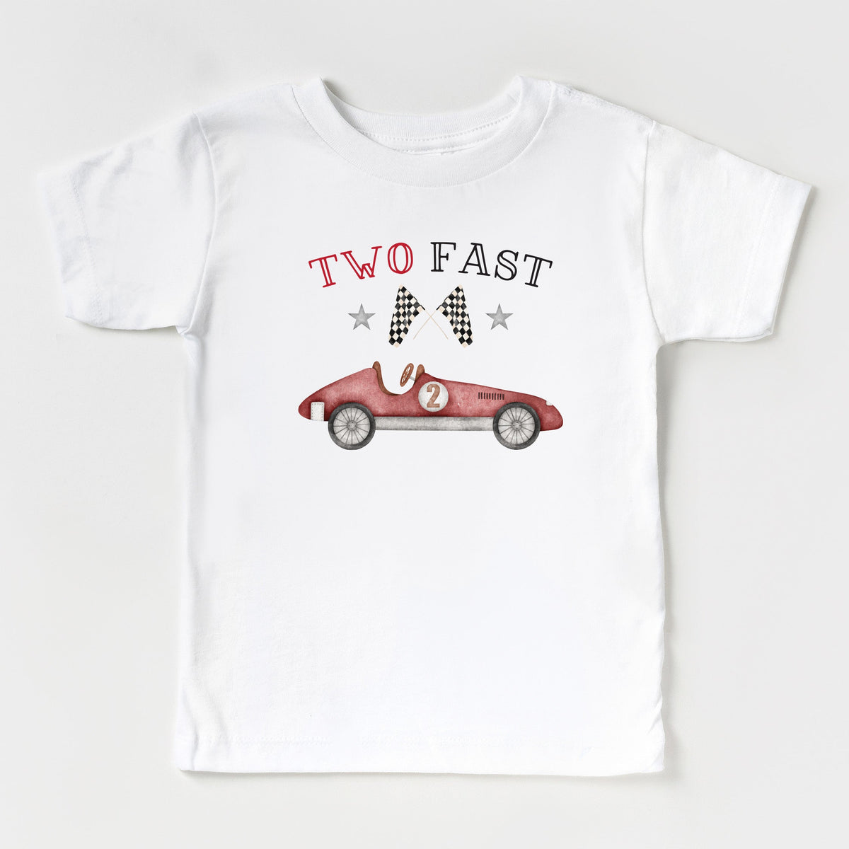 Cuddle Sleep Dream Baby &amp; Toddler Tops Two Fast | RED Vintage Racecar 2nd Birthday Shirt