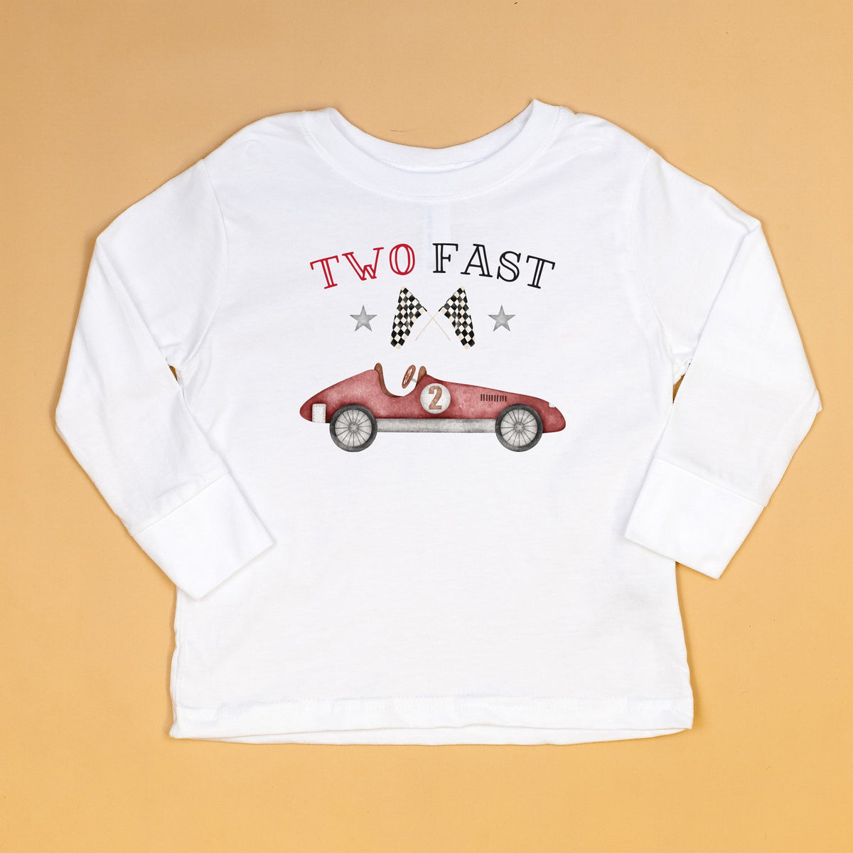 Cuddle Sleep Dream Baby &amp; Toddler Tops Two Fast | RED Vintage Racecar 2nd Birthday Shirt