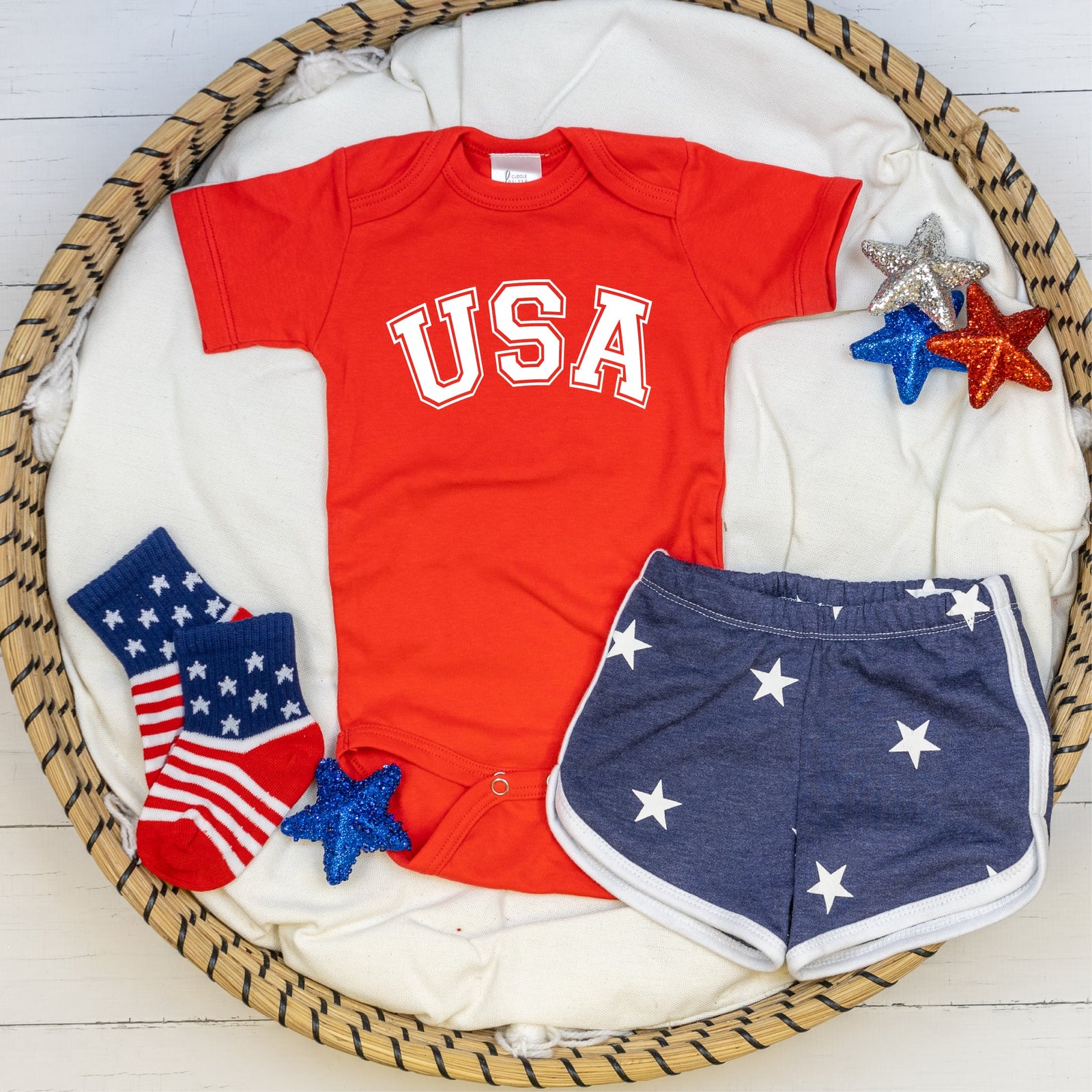 Cuddle Sleep Dream USA | Red Bodysuit