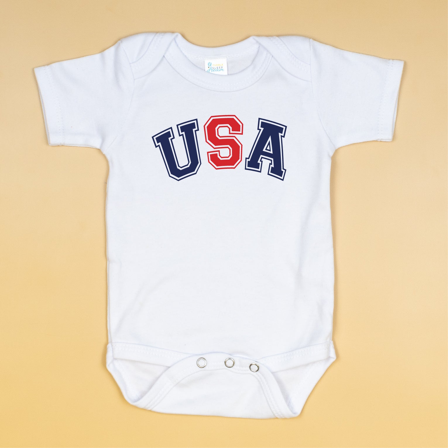 Cuddle Sleep Dream USA | White Bodysuit