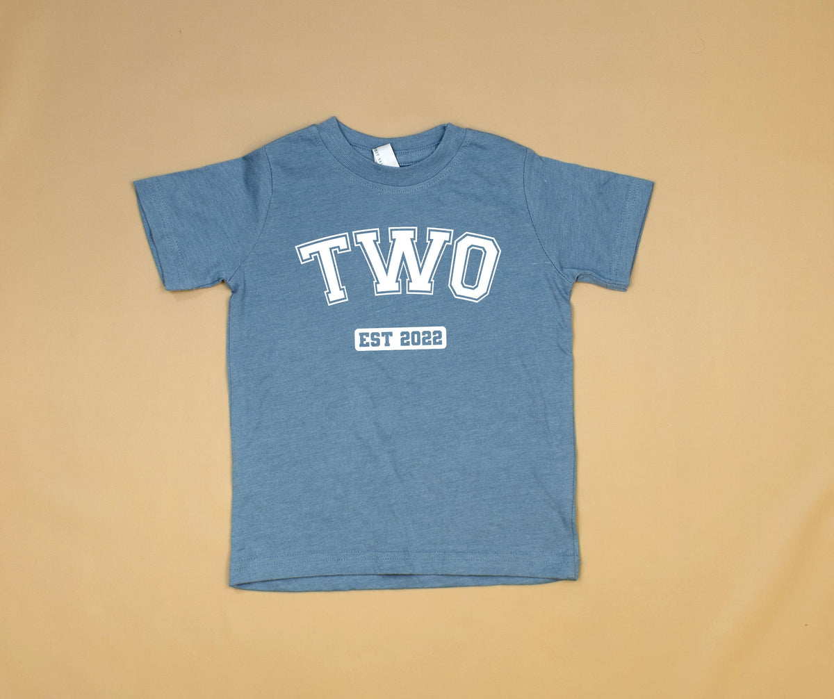 Cuddle Sleep Dream Baby &amp; Toddler Tops Varsity TWO | 2nd Birthday Shirt