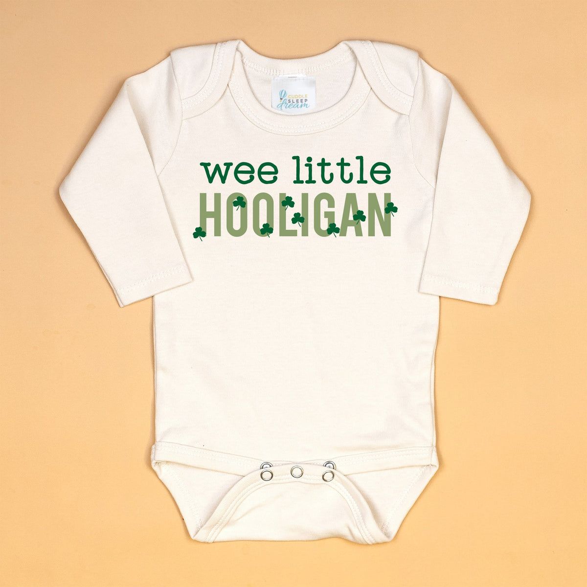 Cuddle Sleep Dream Baby One-Pieces Wee Little Hooligan | Natural Bodysuit