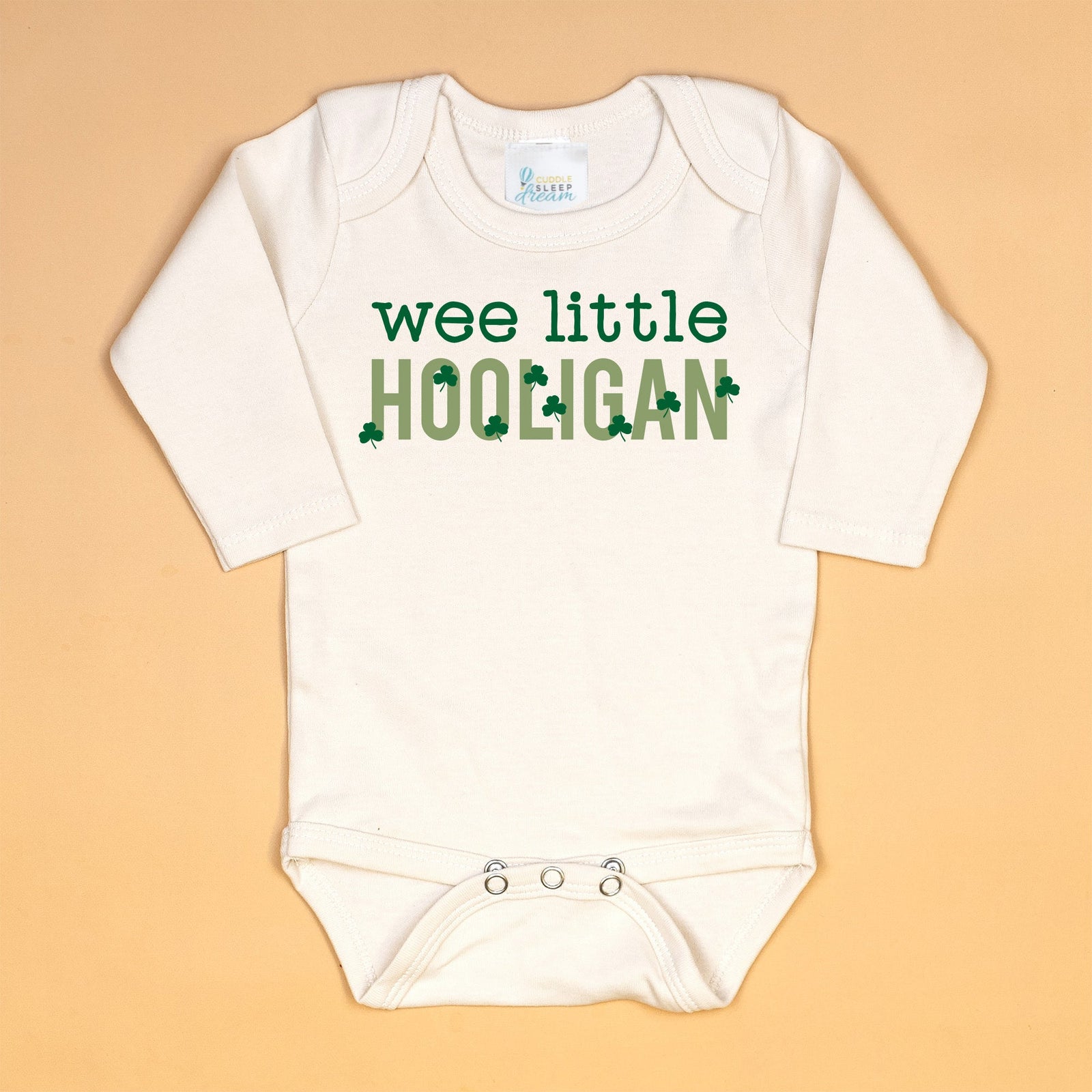 Cuddle Sleep Dream Baby One-Pieces Wee Little Hooligan | Natural Bodysuit