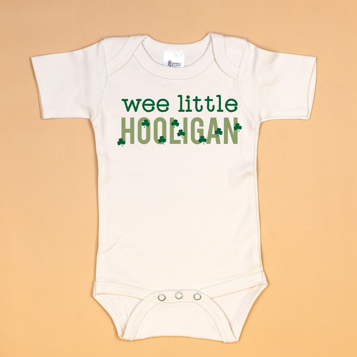 Cuddle Sleep Dream Baby One-Pieces Wee Little Hooligan | Natural Bodysuit