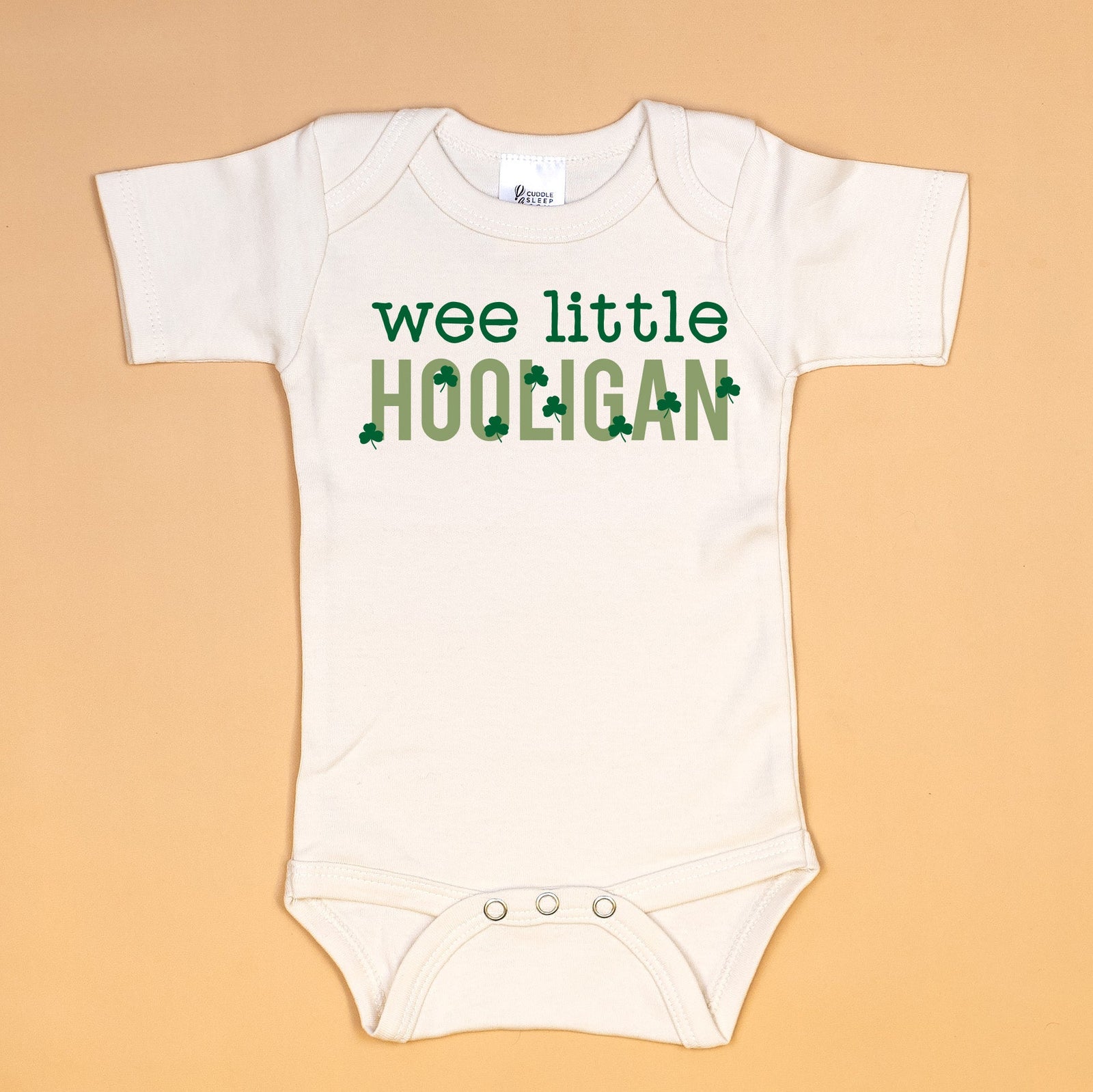 Cuddle Sleep Dream Baby One-Pieces Wee Little Hooligan | Natural Bodysuit