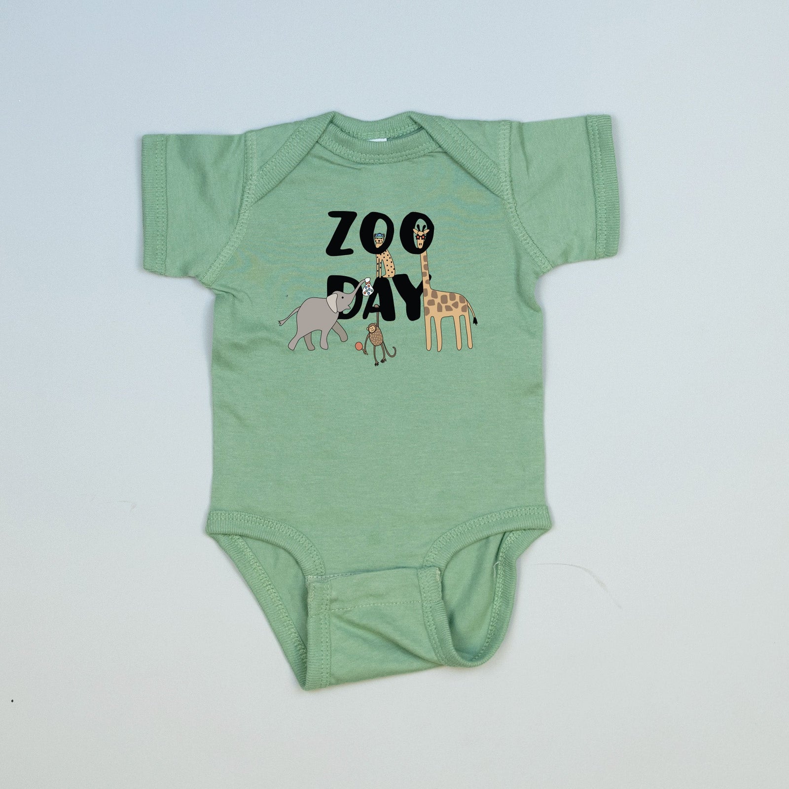 Cuddle Sleep Dream Sage NB Zoo Day | Bodysuit
